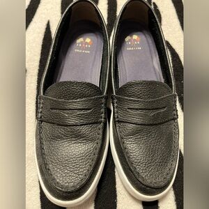 Cole Haan Black Pebbled Leather Loafers
